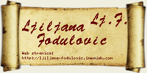 Ljiljana Fodulović vizit kartica